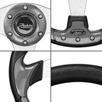 Roykaw Golf Cart Steering Wheel Or Hub Adapter For Ezgo Club Car Yamaha (Style 2 Black)