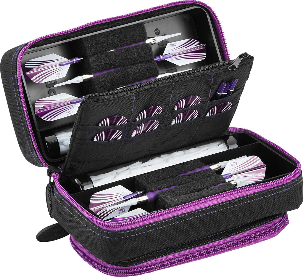 Casemaster By Gld Products Plazma Pro Dart Case Black With Amethyst Zipper And Phone Pocket