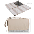 Picnic Time Oniva Outdoor Picnic Blanket Tote, 59X51 Foldable Beach & Camping Blanket With Soft Fleece, Water-Resistant Bottom,