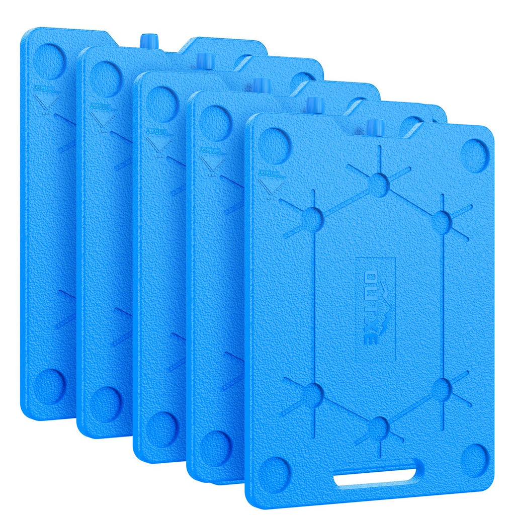 Outxe Ice Packs For Coolers - 5 Large- 10 X 13 Inch, Space Saving - Reusable, Long Lasting, Cold Freezer Packs For Coolers&Totes