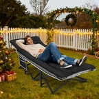 Fragess Portable Camping Cot, Sleeping Cots For Adults, 28 Extra Wide Heavy Duty Folding Cot Max Load 600Lbs With Thick Mattress