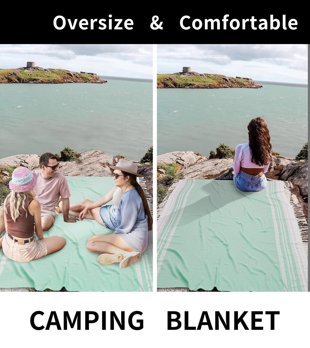 Large Soft Picnic Blanket Outdoor Law Grass Mat Park Car Travel Europe Mexico Trip Beach Towel Outside Summer Vacation Stuff Acc