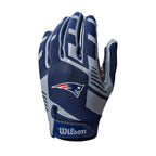Wilson Nfl Stretch Fit Football Gloves - Youth, New England Patriots