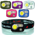BLITZU LED Headlamp Flashlight for Adults & Kids, Rechargeable, Waterproof Head Lamp with White & Red Light, Comfortable Headban