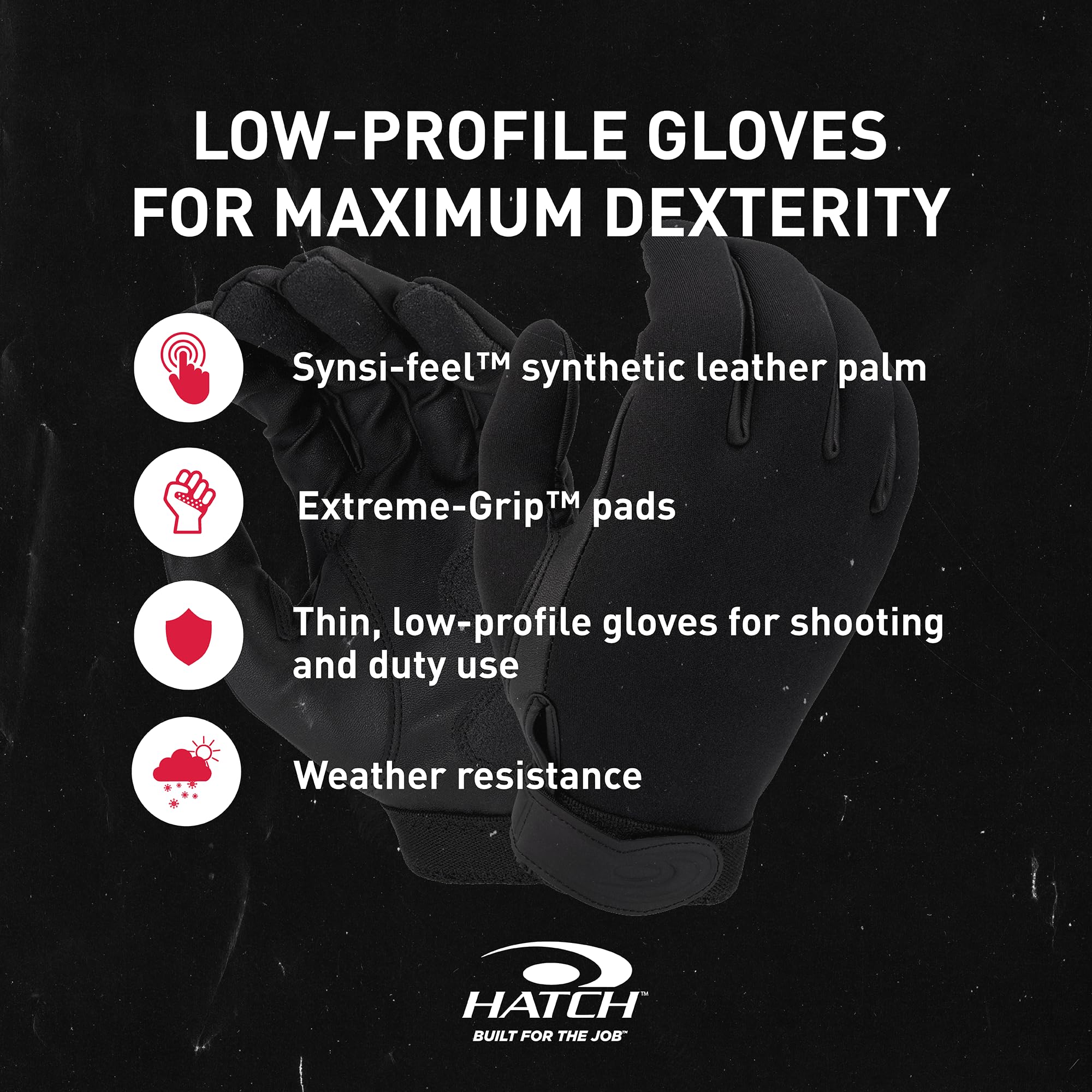 Hatch Specialist All-Weather Shooting Duty Glove, Black, Small
