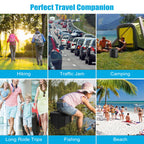 Portable Camping Toilet, Folding Toilet For Adults With Lid And Retractable Toilet Paper Holder,Waterproof Porta Potty With Carr