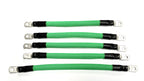 Acdc Wire And Supply 2 Gauge Golf Cart Braided Battery Cable Set, (Neon Green) E-Z-Go 1994 & Up Med/Txt 36V U.S.A Made