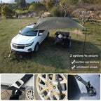 Top Lander Car Awning Camping Suv Sun Shelter Waterproof Universal Tent Canopy Anti-Uv For Van Campervan Caravan Truck Vehicle (