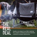 Woolly Mammoth Woolen Co. | Extra Large Merino Wool Camp Blanket | Perfect Outdoor Gear | Bedroll For Bushcraft, Camping, Trekki