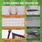 Vevor 10.8X7Ft Golf Practice Hitting Net Indoor Personal Driving Range Training