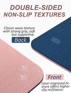 Yoga Mat With Strap, 1/3 Inch Extra Thick Double-Sided Non Slip, Professional Tpe Mats For Women Men, Workout Yoga, Pilates And