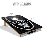 YouTheFan NFL Las Vegas Raiders 2 x 3 Wood Cornhole Game with Logo Bags