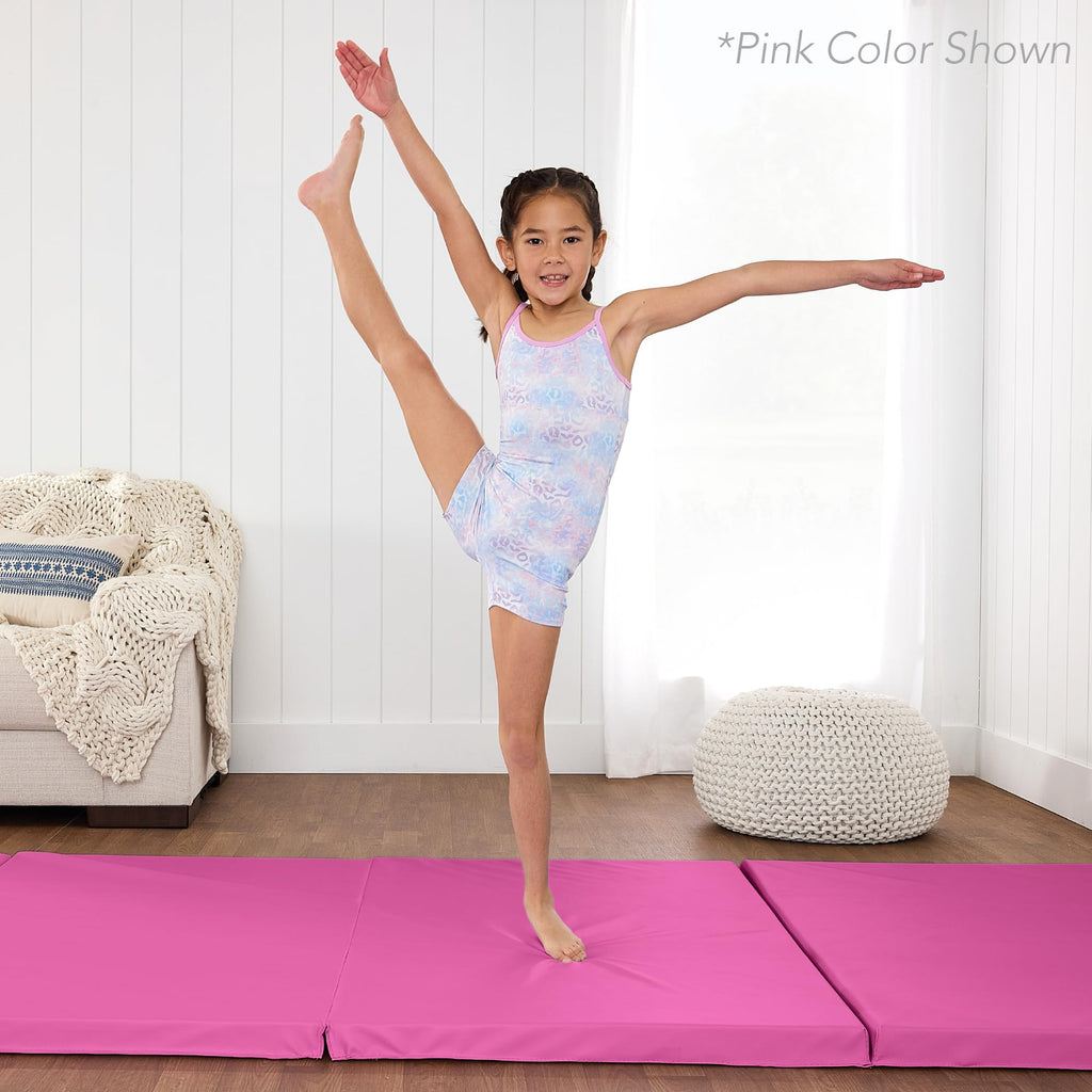 Best Choice Products 10Ftx4Ftx2In Folding Gym Mat 4-Panel Exercise Gymnastics Aerobics Workout Fitness Floor Mats W/Carrying Han