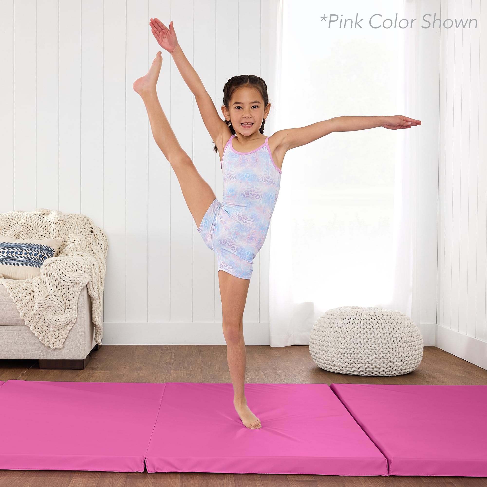 Best Choice Products 10Ftx4Ftx2In Folding Gym Mat 4-Panel Exercise Gymnastics Aerobics Workout Fitness Floor Mats W/Carrying Han