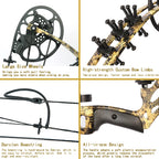 Wuxlisty Youth Compound Bow Set 15-45 Lbs For Teens And Beginner, Package With Archery Hunting Equipment, 3 Pin Sight, Max Speed