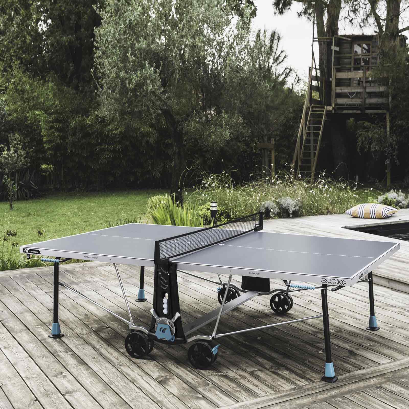 300X Outdoor Table Tennis Table (Grey)