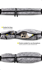 Fitgriff Running Belt For Men & Women - Secure Jogging Pouch For Phone, Keys & Essentials - For All Cell Phones (Whtie, 33.5'' -