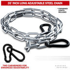 Rdx Neck Harness Weight Lifting Training, Head Harness Exerciser, 4Mm Padded Neck Builder, 90Cm Long Adjustable Steel Chain, Gym