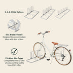 Retrospec Stash Rack 2 Bike Floor Stand Bicycle Storage Organizer, Grey