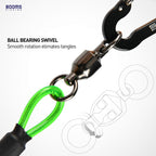 Booms Fishing T02 Fishing Pole Tether With 7.1'' Belt, Kayak Paddle Leash, Paddle Board Fishing Accessories, Heavy Duty Fishing