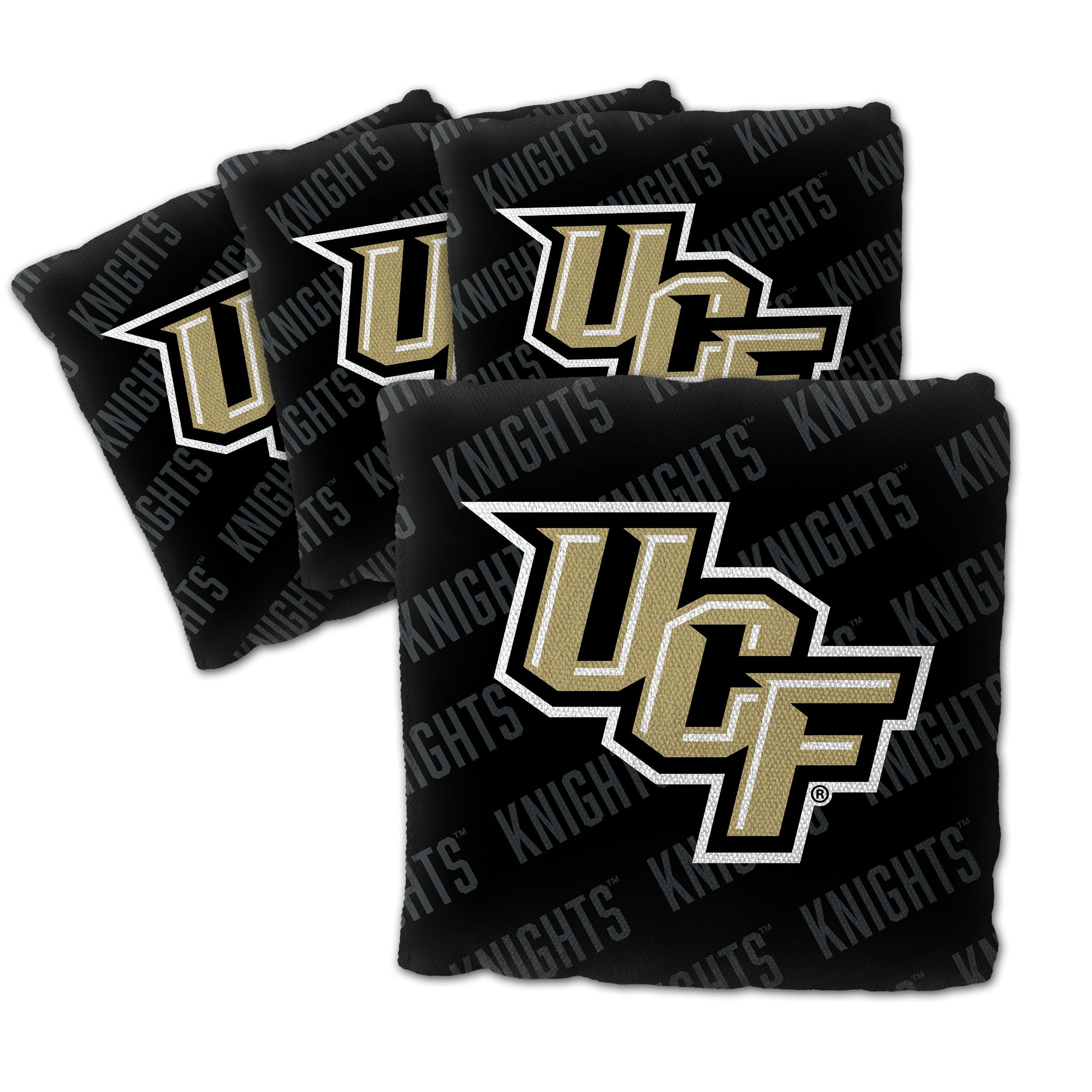 YouTheFan Officially-Licensed NCAA Central Florida Knights Set of 4 Cornhole Bags - All Weather Regulation 6    x 6    Size - 16