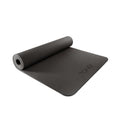 TONE Fitness Yoga Mat 1/4 Thick Non Slip Exercise & Pilates Mat for Home Workouts with Carrying Strap | Pyramid Pattern | Black