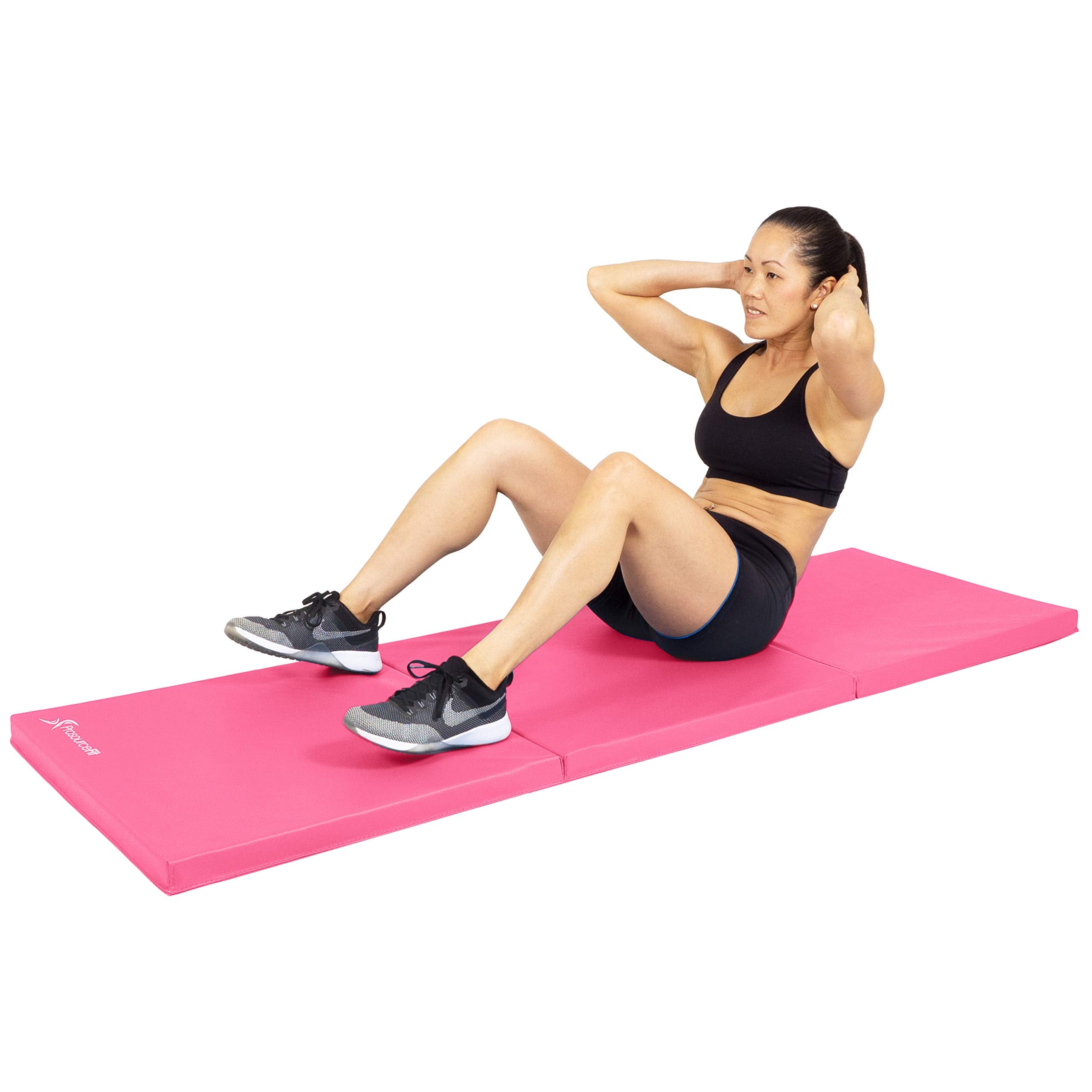 Prosourcefit Tri-Fold Folding Exercise Mat - Pink
