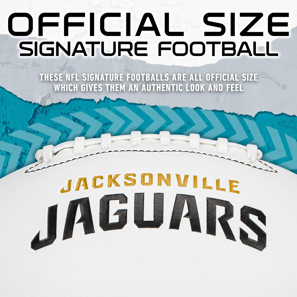 Franklin Sports Nfl Jacksonville Jaguars Autograph Football - Official Size White Panel Souvenir Football For Autographs + Signa