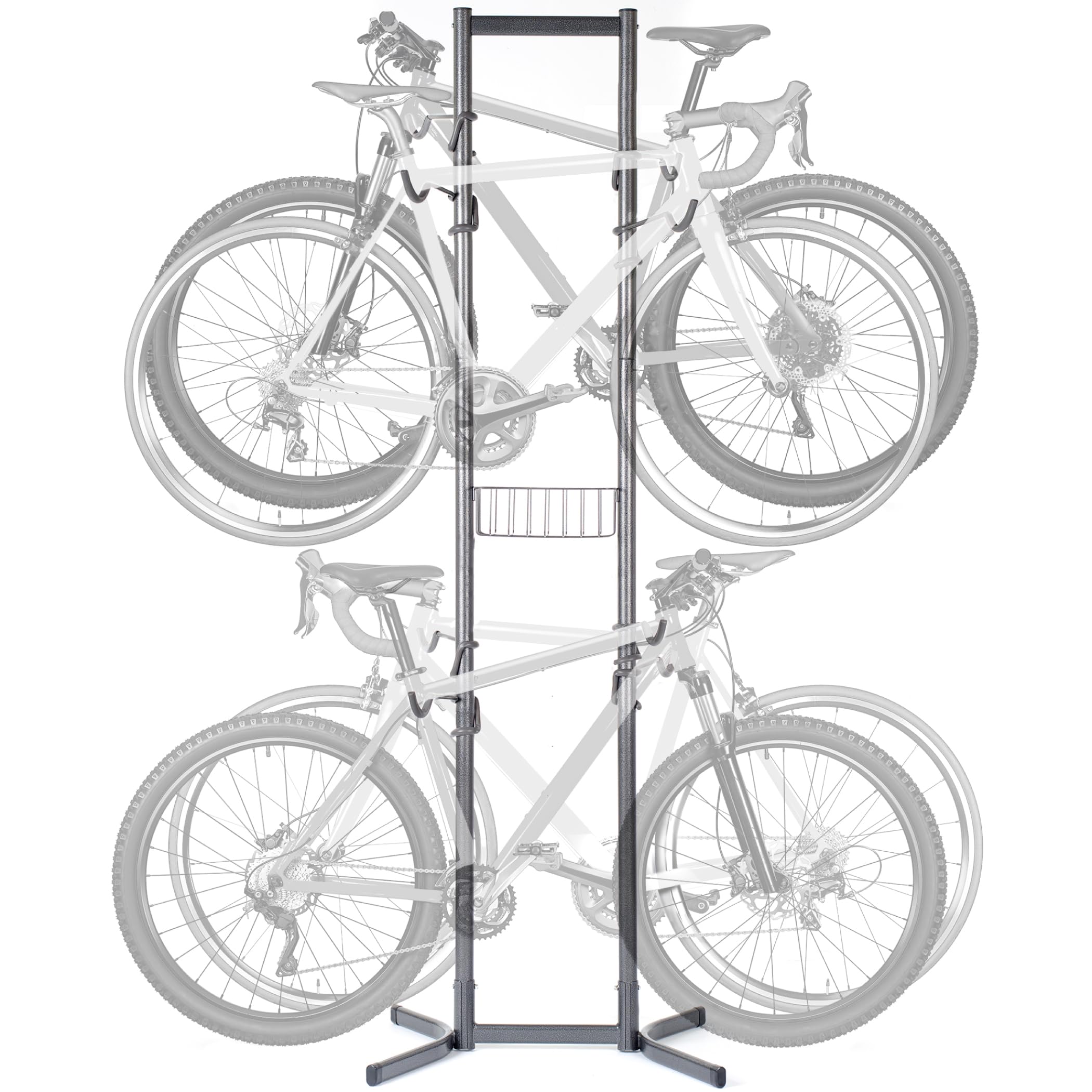 Standing Bike Rack by Delta Cycle - Tool-Free Adjustable Bike Floor Stand for Mountain, Fat Tire, Road Bikes, Freestanding Bike 