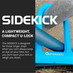 Ottolock Sidekick Compact U-Lock | Lightweight Silicone-Coated Bike Lock (Blue)