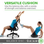Gaiam Balance Disc Wobble Cushion Stability Core Trainer For Home Or Office Desk Chair And Kids Alternative Classroom Sensory Wi