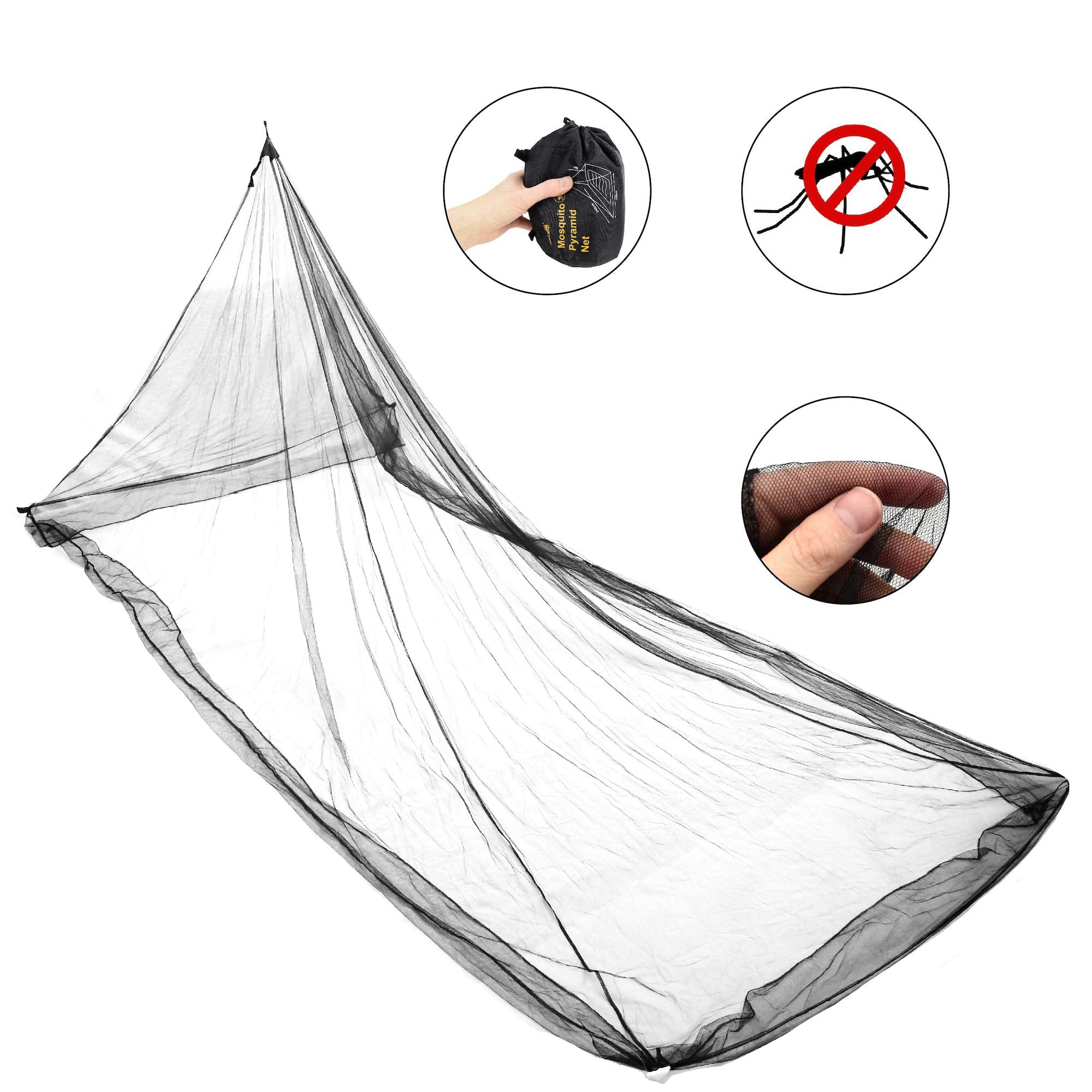Acecamp Mosquito Net, Camping Insect Net With Carrying Bag, Lightweight & Compact Outdoor Bug Netting For Survival, Fits Sleepin