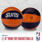 Franklin Sports Nba Phoenix Suns Toy Basketballs - 2 Pack Of Kids Soft Mini Basketballs For Over The Door + Indoor Hoops - Nba F