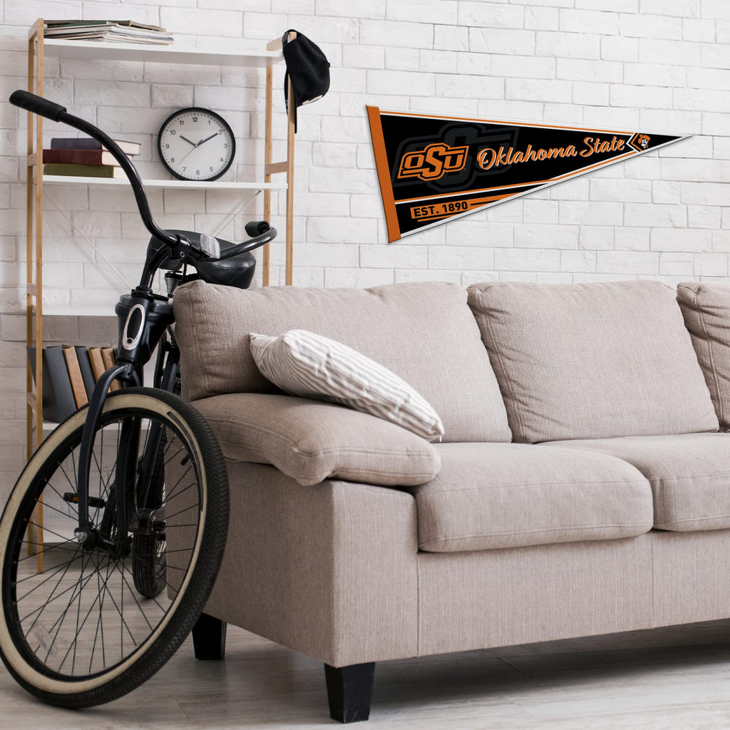 Rico Industries Ncaa Oklahoma State Cowboys Classic 12'' X 30'' Felt Wall D  Cor Pennant - Great For Home/Bed Room/Man Cave D  C