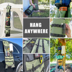 Camping Hanging Organizer - Ayamaya Tent Organizer For Inside With Campsite Storage Straps & Mesh Pockets & Hanging Hooks For Ca