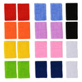 ColorYourLife 10 Pairs (20 Pieces) Colorful Sports Wristbands Wrist Sweatbands Wrist Sweat Bands
