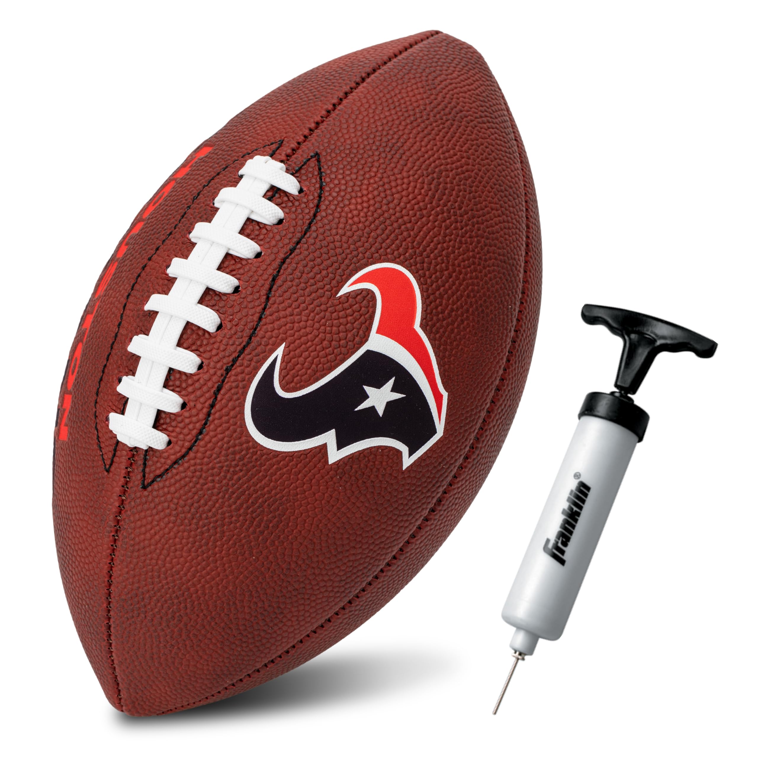 Franklin Sports Nfl Houston Texans Football - Youth Junior Size Football For Kids - Official Nfl Team Logo + Colors Youth Ball -