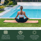 Yogasana Organic Cotton Yoga Mat - Non Slip Hand-Woven Foldable Yoga Rug Provides Excellent Comfort, Traction & Support-Travel E