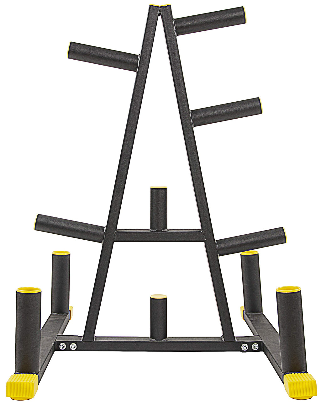 Signature Fitness 2-Inch Or 1-Inch Weight Plate Rack With Barbell Holders, 600-Pound Capacity (For 2-Inch Gear), Black