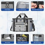 Maelstrom Soft Sided Cooler Bag,30 Can Collapsible Insulated Ice Chest - Large Leakproof, Portable For Camping, Kayaking & Beach