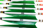 Ttfly Fletching 31 Inch Carbon Arrows Green Turkey Feather Targeting Arrows Archery With Screw-In Field Tips Hunting&Practice(12