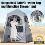 Portable Camping Shower Tent Deluxe Changing Room With Shower Bag Easy Set Up Privacy Shelter,Large Toilet Tent With Floor Drain