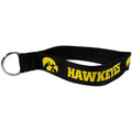 Ncaa Iowa Hawkeyes Lanyard Key Chain, Black, Wristlet