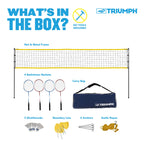 Triumph Competition Badminton Set With Steel Construction