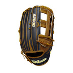 Wilson 2022 A2000 Sp14Ss 14'' Slowpitch Softball Glove - Left Hand Throw, Black/Saddle Tan