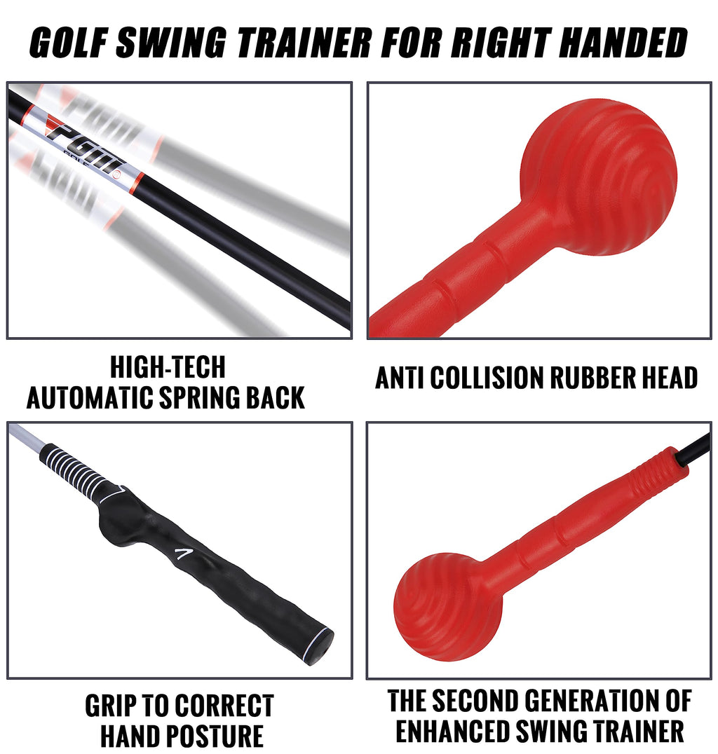 Pgm Golf Swing Trainer Aid -2.0 Golf Swing Training Aid Golf Practice Warm-Up Stick For Strength Flexibility And Tempo Training