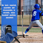 Portable Batting Tee For Baseball/Softball, Tees Height Adjustment From 24-45 Inch, Baseball Tees For Hitting With Heave Duty Ba