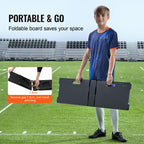 Vevor Soccer Rebounder Board, 45''X13'' Portable Soccer Wall With 2 Angles Rebound, Foldable Hdpe Kickback Rebound Board, Soccer