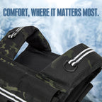 KRYLIX Tactical Weighted Vest Adjustable for Men and Women 0-40lbs Military Camo Black Color Options Heavy Duty Workout Vest wit