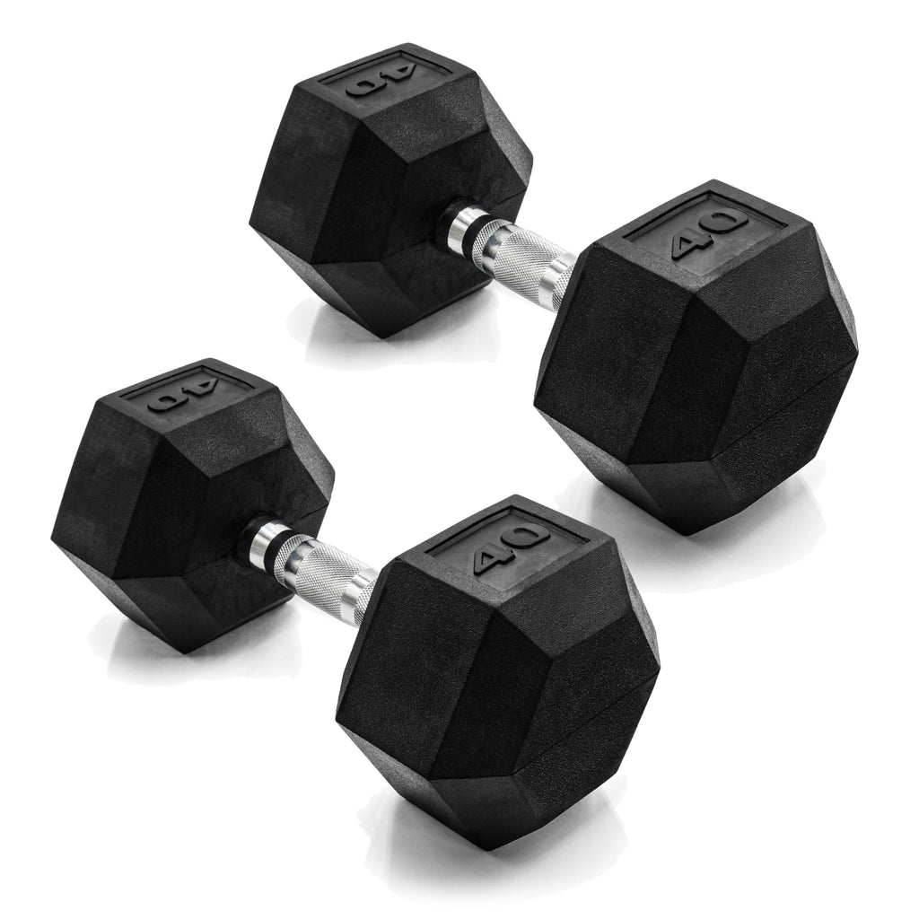 Cap Barbell 40 Lb Pair Coated Hex Dumbbell Weight